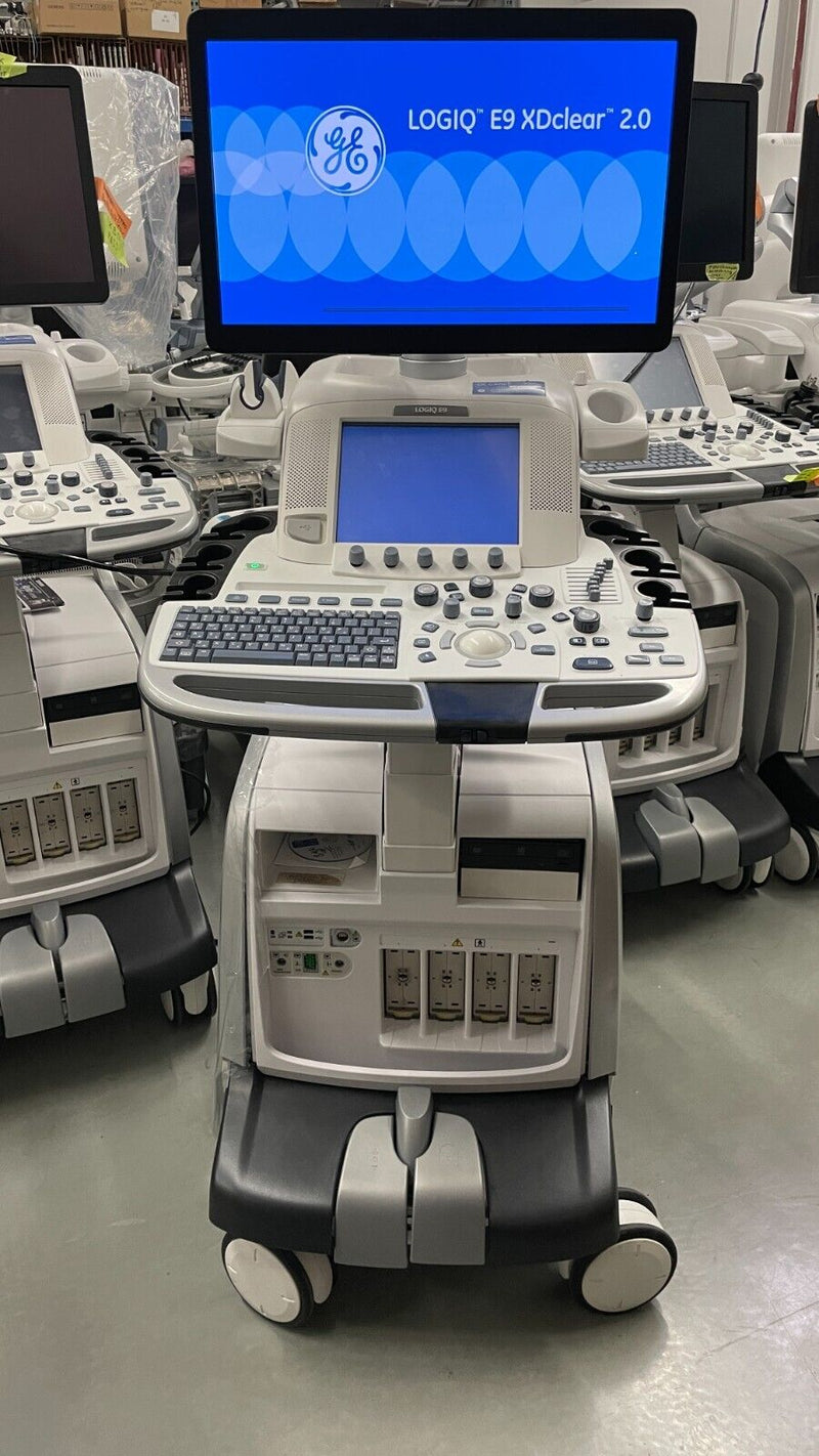 Load image into Gallery viewer, GE Logiq E9 R6 - 2.0 XDclear Ultrasound Machine - 2014 - Biomed Certified