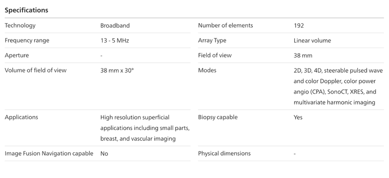Load image into Gallery viewer, Philips CX VL13-5 Linear Volume Compact Transducer/Probe Specs