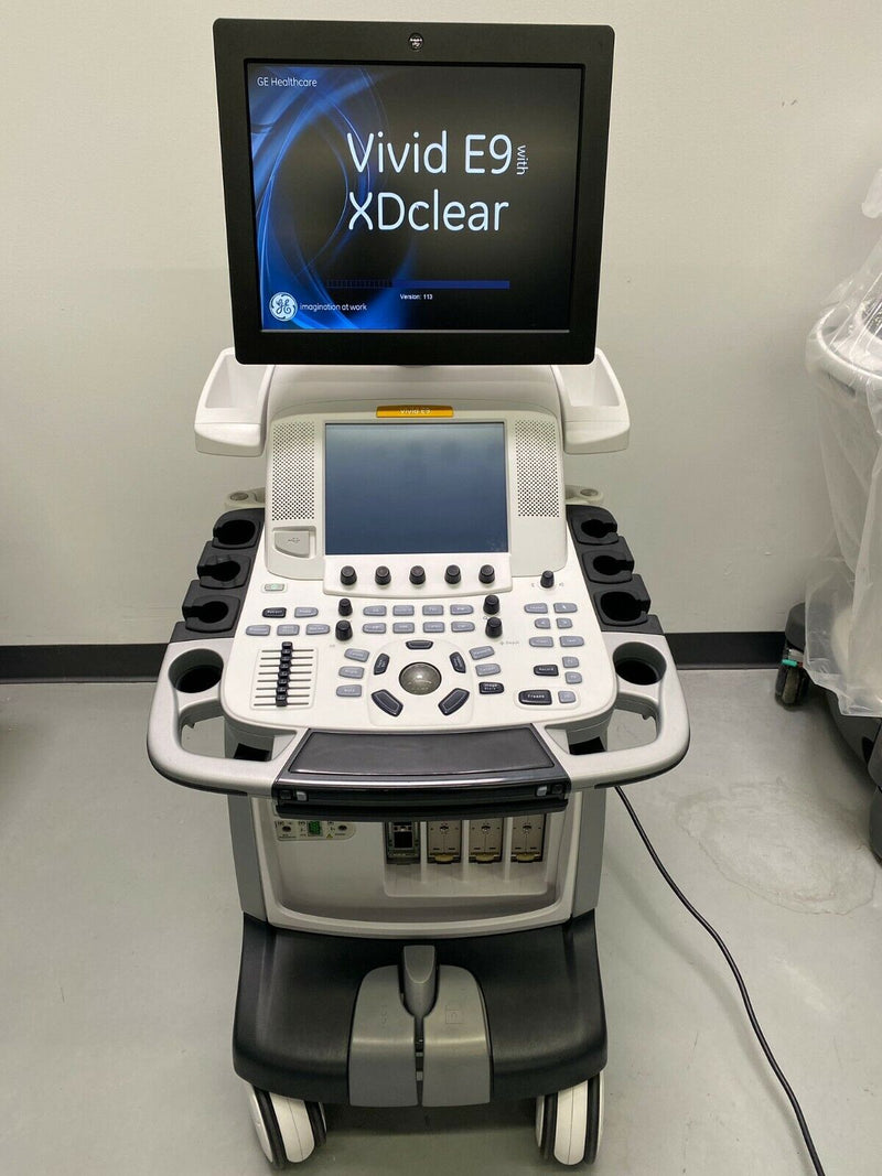 Load image into Gallery viewer, GE Vivid E9 BT13 xD Clear Cardiac Ultrasound System with M5Sc-D Probe