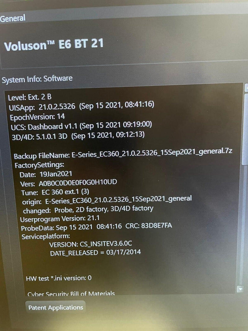 Load image into Gallery viewer, GE Voluson E6 BT21 4D Ultrasound Machine w/ HD Live - Demo Screen