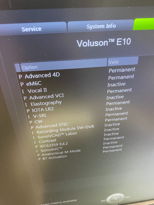 GE Voluson E10 BT16 4D Ultrasound System Screen